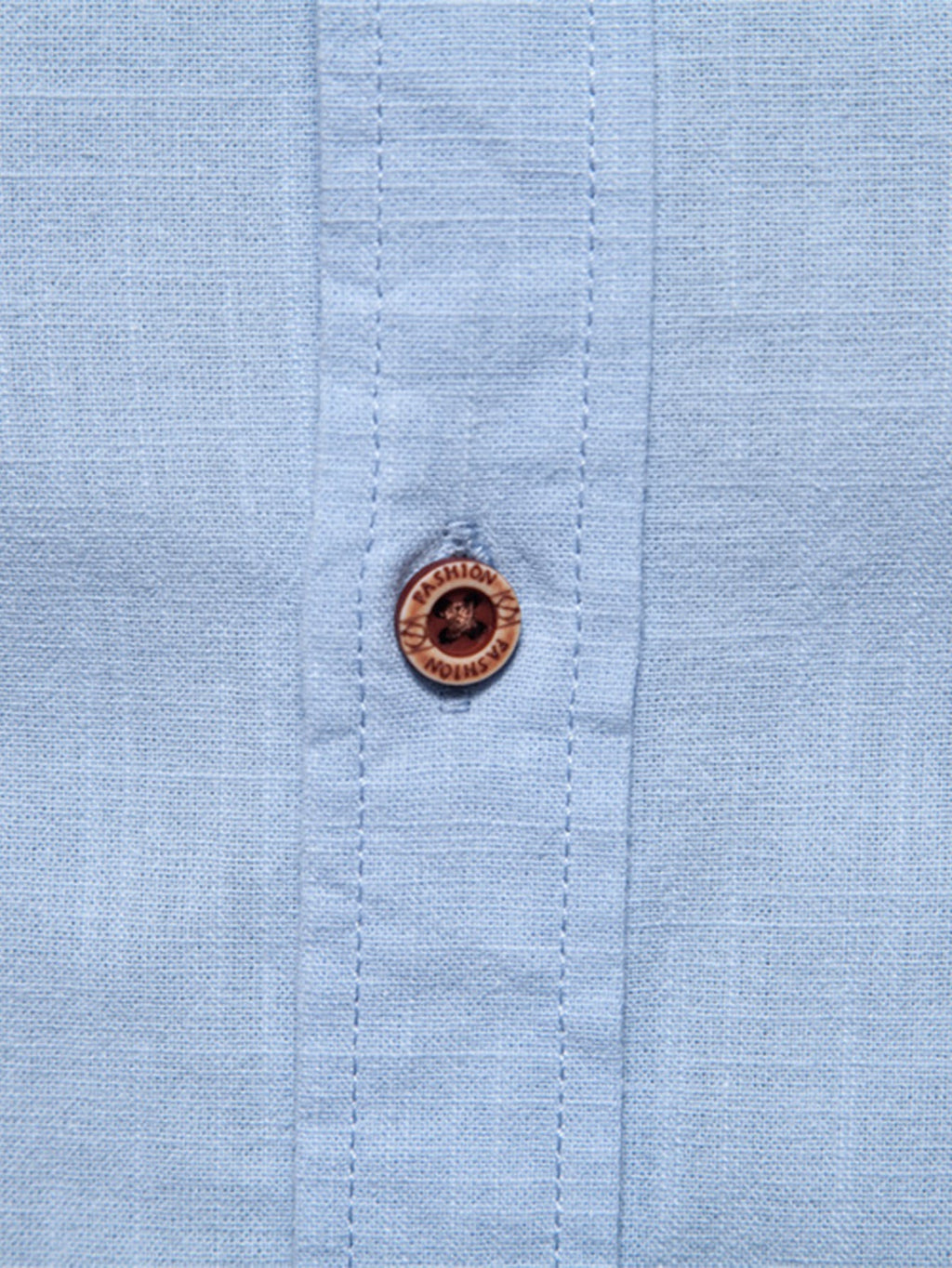 Long Sleeve Linen Look Stand Collar Shirt