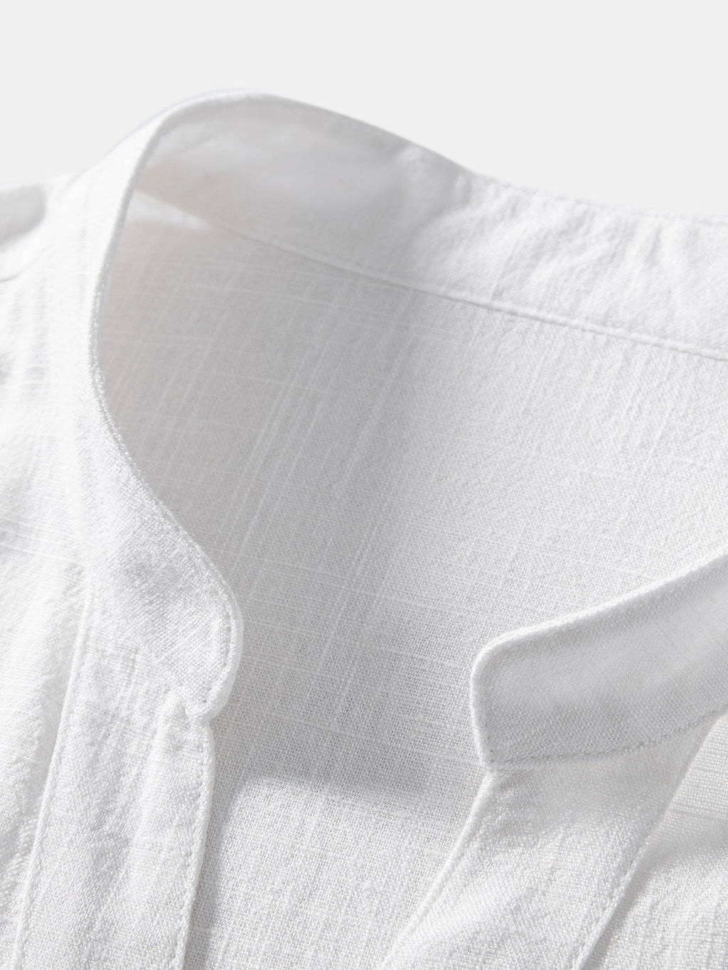 Short Sleeve V Neck Linen Rayon Blend Shirt