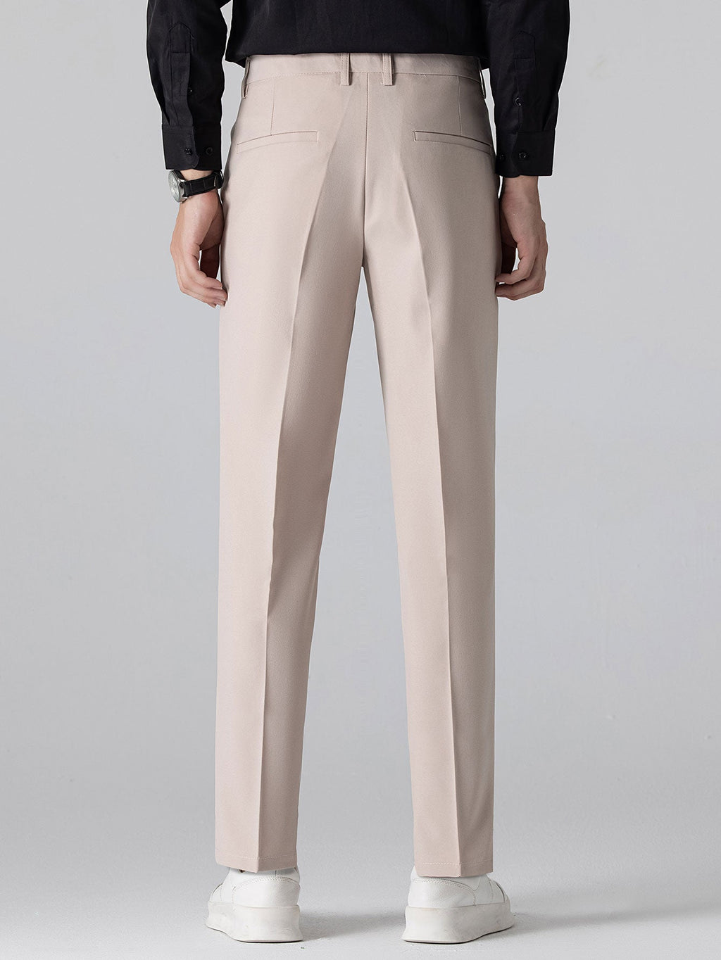 Contrast Trim Stripe Johnny Collar Polo & Slim Fit Tapered Trousers