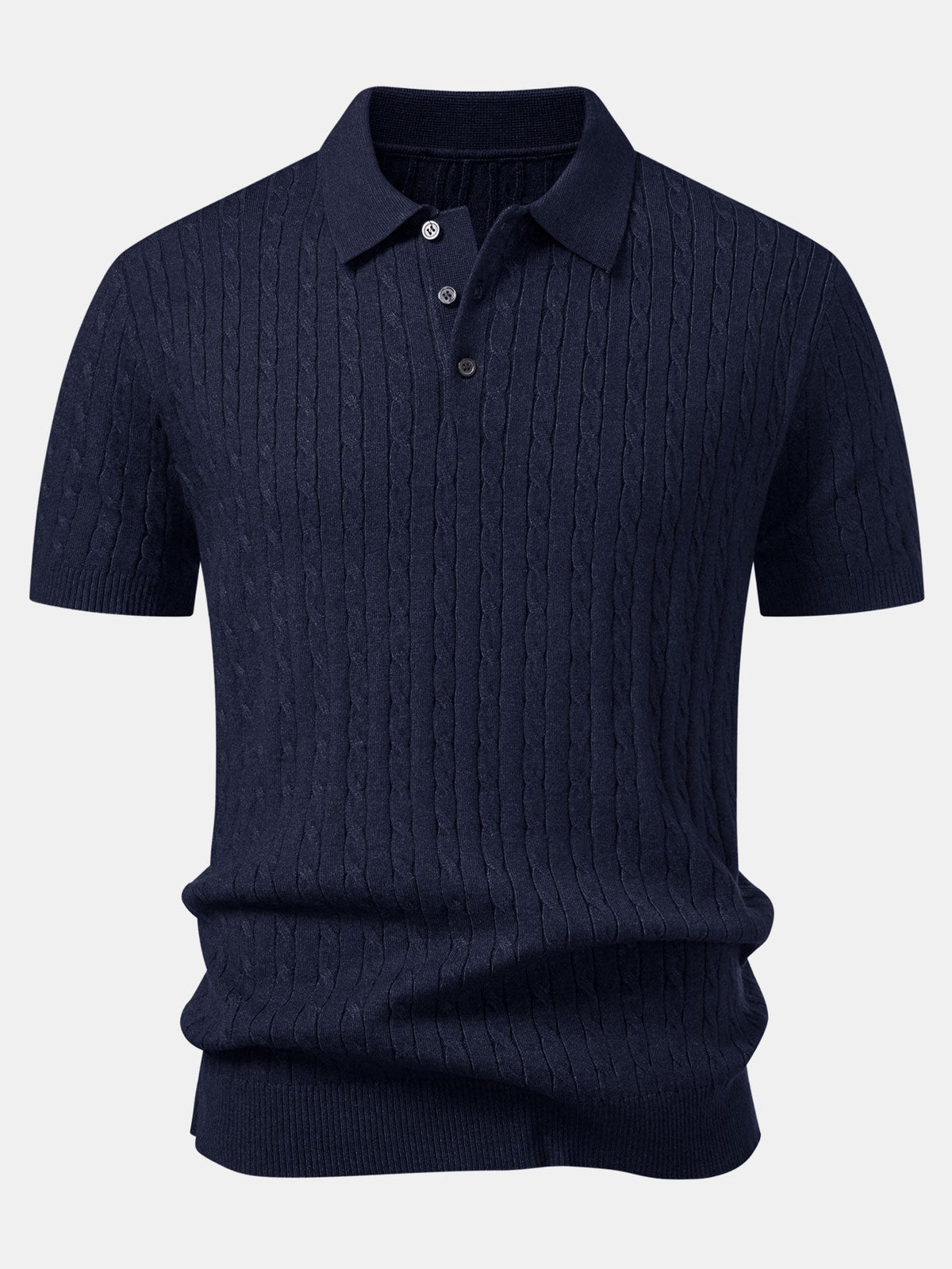 Twisted Jacquard Knit Polo & Slim Fit Tapered Trousers