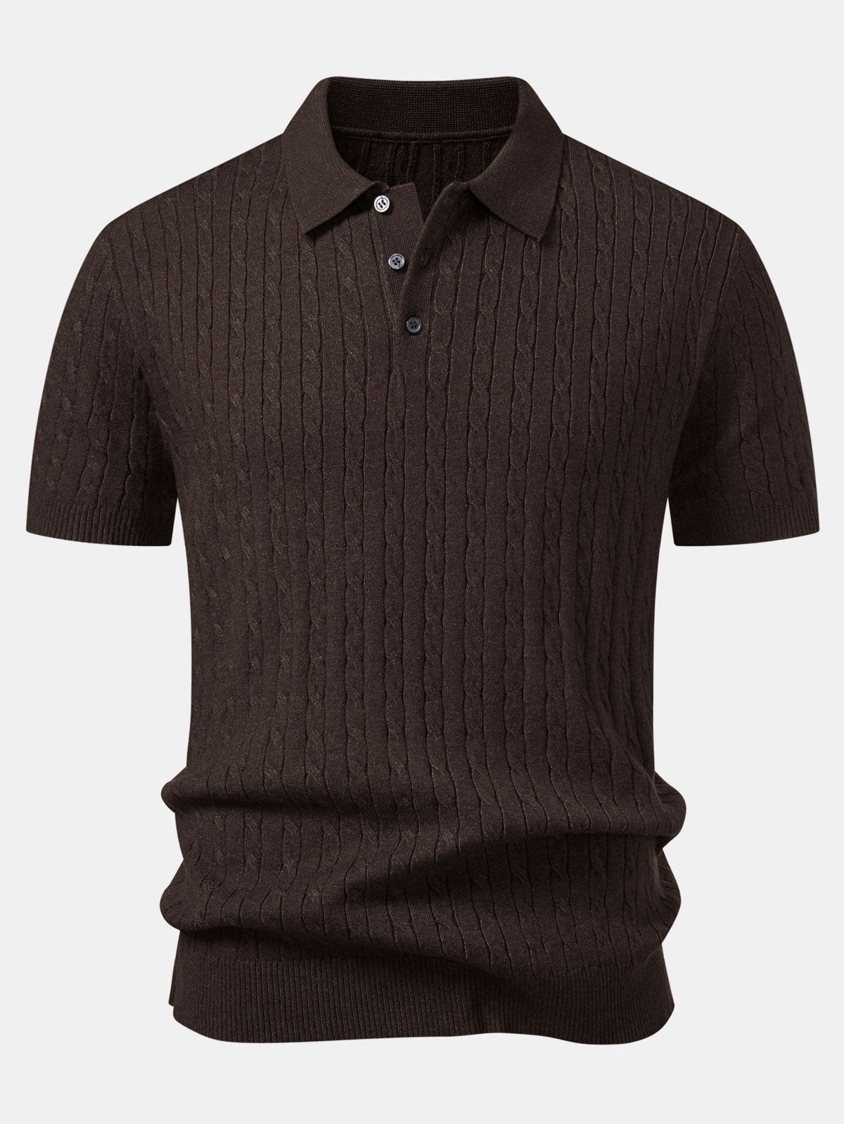 Twisted Jacquard Knit Polo & Slim Fit Tapered Trousers