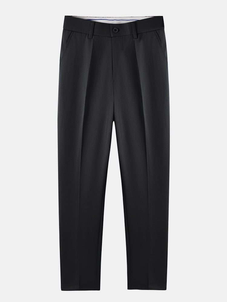 Contrast Trim Stripe Johnny Collar Polo & Slim Fit Tapered Trousers