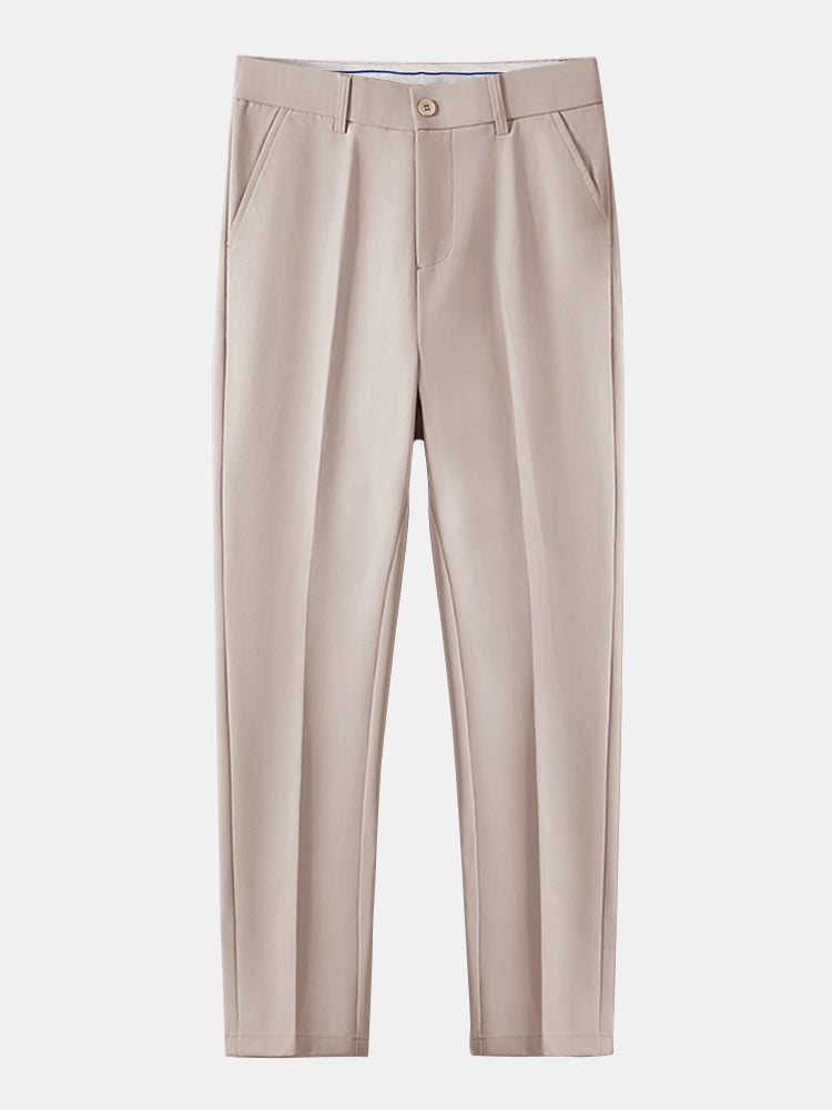 Contrast Trim Stripe Johnny Collar Polo & Slim Fit Tapered Trousers
